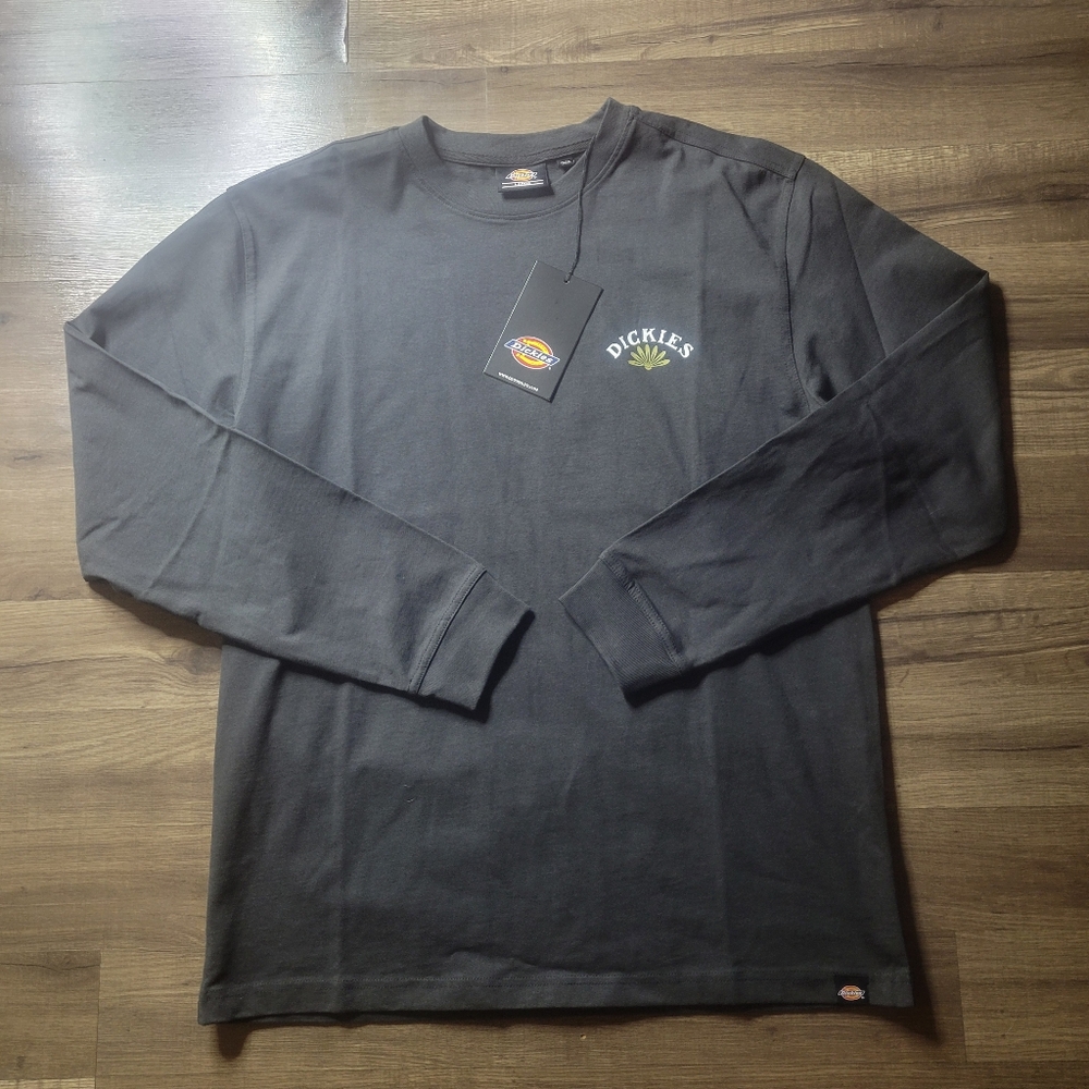 Dickies Long Sleeve Crew Neck 100% Cotton Graphic Print T-Shirt NWT Size Large